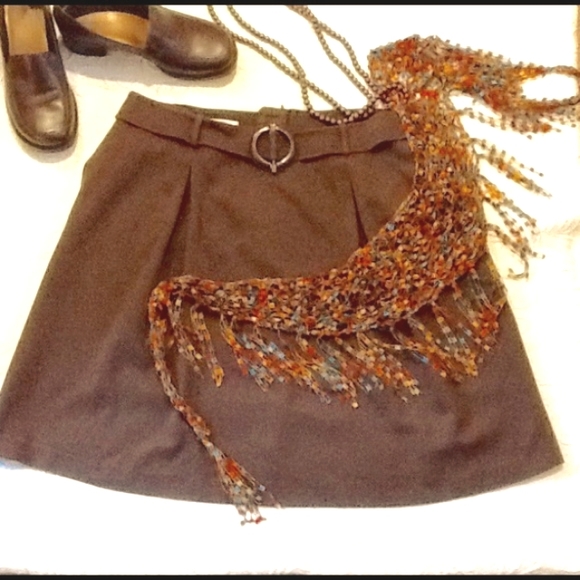 Talbots brown knit (stretchy) skirt size 16 - Picture 1 of 4